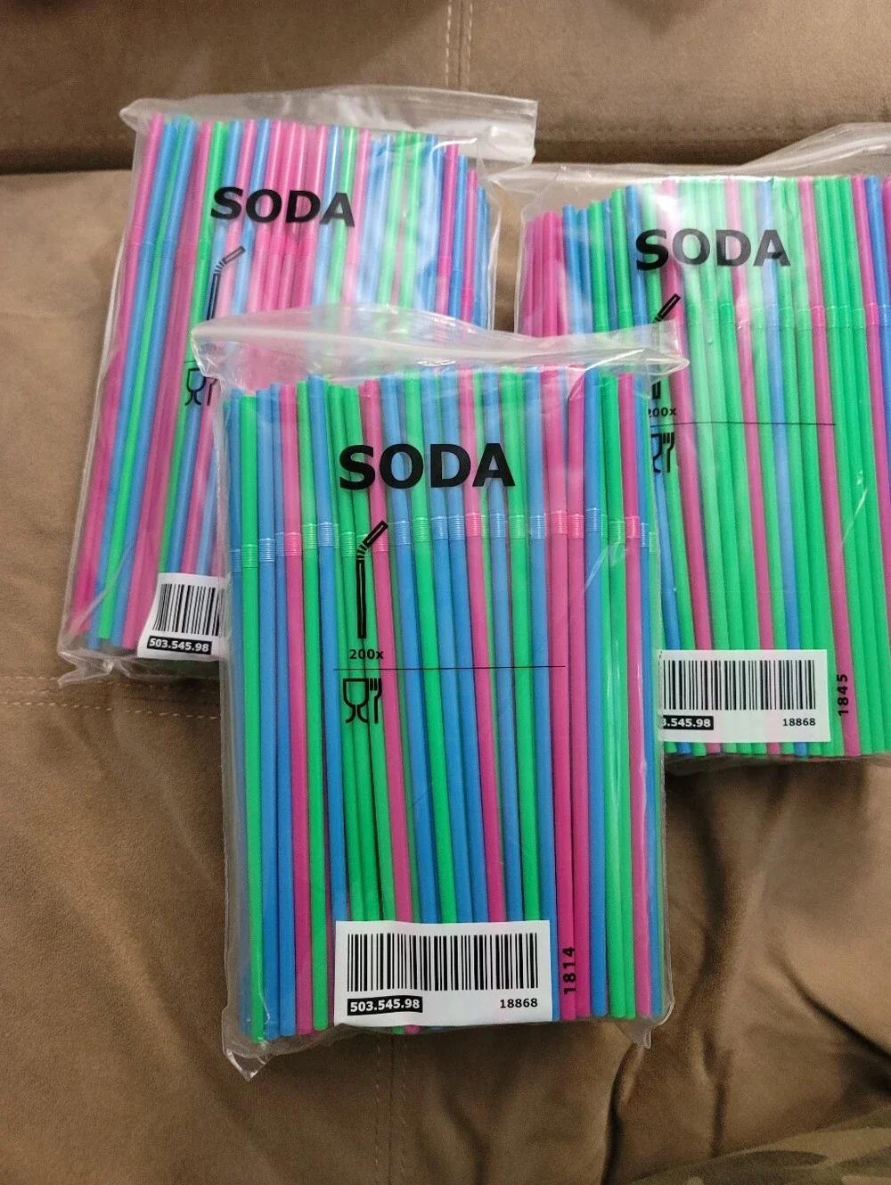 3 Packs of IKEA Bendable Straws 200 8.5